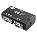 VGA Splitter 2 Port USB Powered Support 1920X1400 Resolution 250MHz Bandwidth for Screen Duplication