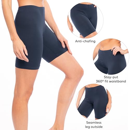 Sexy Basics Short feminino ultramacio para bicicleta de ioga | Cuecas boxer elásticas | Pacotes múlt