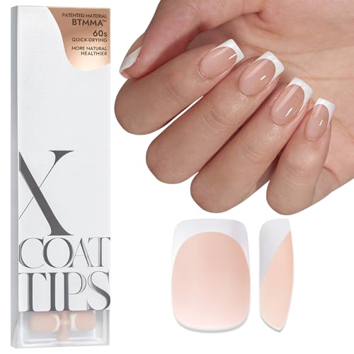 BTArtboxnails XCOATTIPS French Tip Nails - Short Press On Nails, ...