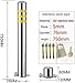 Safety Bollard Traffic Delineator Post, Parking Barrier 2 Pack Security Posts for Driveways Parking Barrier Posts Lockable Car Parking Bollard for Industrial