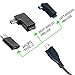 NUNET 15ft MicroUSB & MiniUSB Hardwire Kit with Mini/LP Mini/ATO/Micro2 Fuse, Micro to Mini/Type-C Adapters, Battery Drain Protection System, 15ft Length Cord for Dash Cameras
