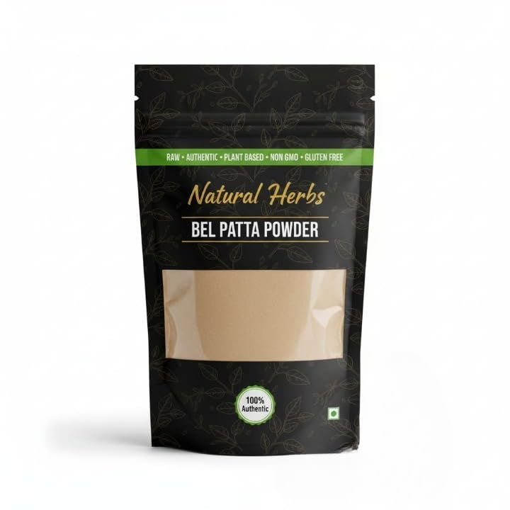 Bel Patta Raw Powder, Bilva Bel Leaf Raw - Pure & Natural (100 Grams) powder for Digestive Health, heart health, hair & skin health.