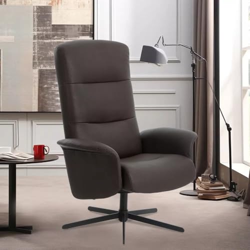 Hoclauho Relaxsessel mit Drehfunktion ergonomischer Fernsehsessel braun für Wohnzimmer – Bild 3