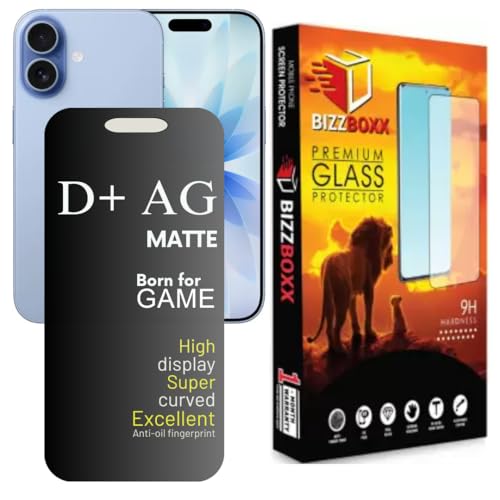 Image of Compatible With Apple iPhone 17 D+ AG Matte Tempered Glass Screen Guard Protector Anti Fingerprint Gaming Special With Camera Cut (6.3 Inch)- Pack of 1