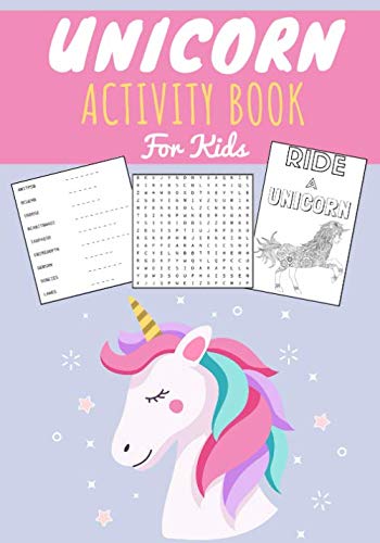 Unicorn activity book for kids: My First Kindergarten book | Age 4-8 years old | Practice Workbook For learning with Fun | Child colouring, Puzzles of ... | Gift For Girls & Boys, Large Print.