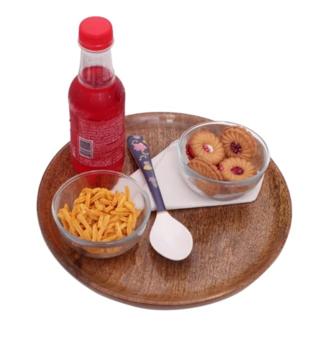 Wooden Serving Wooden Plate // Wood Thali for Dinner and Tealight Gifts Item 10 INCH