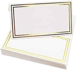 25pcs Place Cards for Table Place Name Cards,Blank Table Name Cards Table Place Seat Card Paper Tented Wedding Name Cards for Table Setting Wedding Banquets Events Birthday Dinner Party