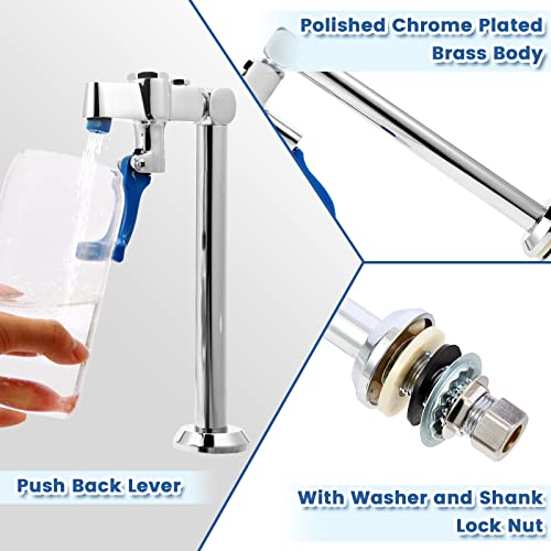 Lukloy Brass Glass Filler Faucet With 1/2"Npt Male Shank, With Extra Lever Arm And Filler Tip, Deck Mount For Kitchen Cafe Bar Glass Filling Station Water Station #TOP3