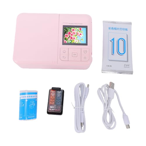 Image of Pomya Portable Photo Printer, 2x3 Inch Mini Photo Printer with WiFi and Bluetooth, 600 DPI Color Inkjet Picture from Phone, Wireless Sticker for Scrapbook Photos and