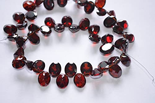 Grenat du Mozambique perles percées sans défaut pour montage de bijoux