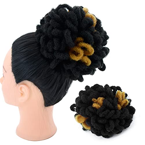 Yinmei Baibian Dreadlocks Bun Afro Puff Cordão Rabo de Cavalo Cab...