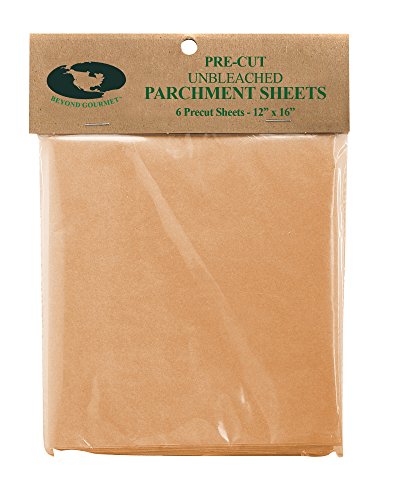 Beyond Gourmet 043 Harold Import Co Pre-Cut Half-Size Non-Stick Parchment Paper, 12 x 16-Inch, 6 Sheets