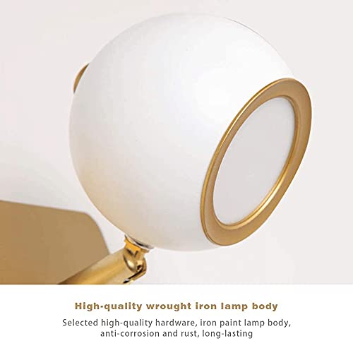 Lámpara de noche nórdica dorada para dormitorio con aplique led regulable 7