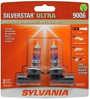 SYLVANIA - 9006 SilverStar Ultra plus Free Installation Gloves - High Performance Halogen Headlight Bulb, High Beam, Low Beam, Fog Replacement Bulb, Brightest Downroad Whiter Light (Contains 2 Bulbs)