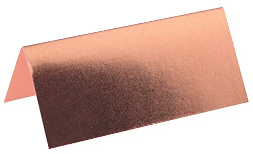 SANTEX 4028-20, Sachet de 10 Marque Places Rectangle métallisés, Rose Gold