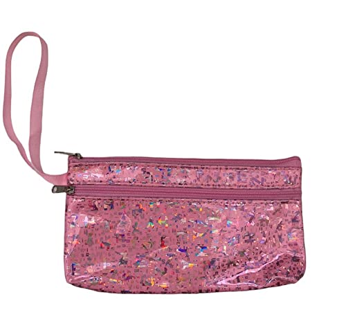 Borsellino - Minipochette - Porta accesorios - Brillante - Iridiscente - Colorido - Oficina -Trousse - Escuela - Niños - Adultos - Hombre Idea regalo - Color Rosa, Rosa, Neceser de viaje Cover