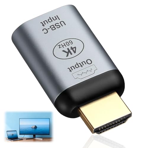 iwui Adaptateur USB C vers HDMI 4K 60Hz, Type C Femelle vers HDMI Mâle, Convertisseur Plug & Play pour Ordinateur Portable, Tablette et Smartphone