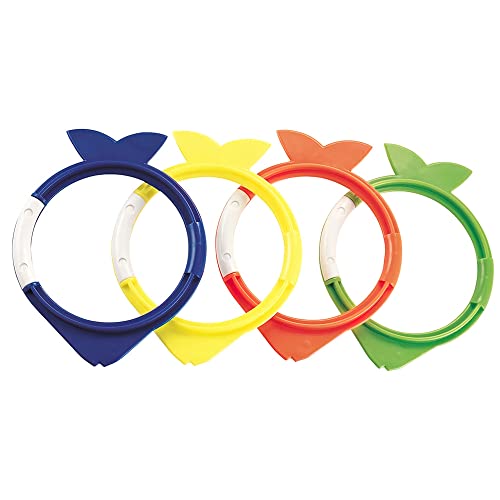 Bestway-8321457 Juego De Aros Para Piscina Natación Peces (4 Unidades), Multicolor, Extra Large (8321457)