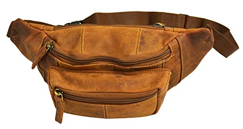 Visconti 720 Leather Waist Pack, Belt Pouch, Fanny Pak, Bumbag (Oil Tan) - Thumbnail 2