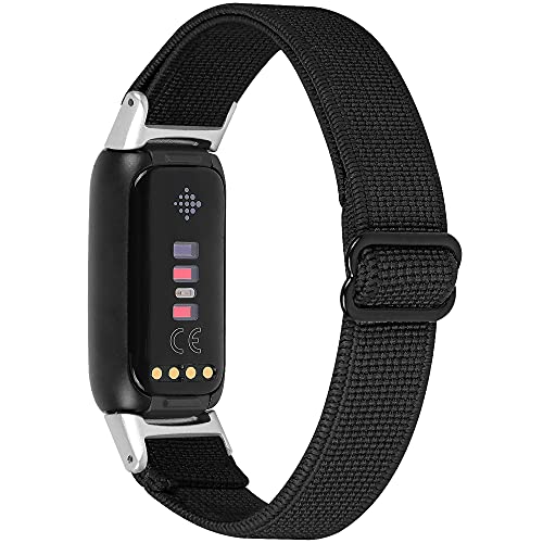 Lijinlan Pulseira elástica de poliéster compatível com Fitbit Luxe, correia de substituição trançada