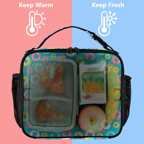 Bolsas de almuerzo aisladas ALAZA de dona para niños y niñas con correa ajustable 5
