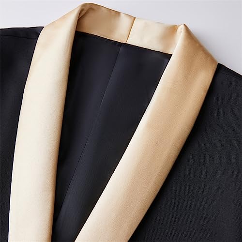 Mens Fashion Casual Slim Fit Business Wedding Suit 3 Pcs Set Blazers Coat Pants Vest3