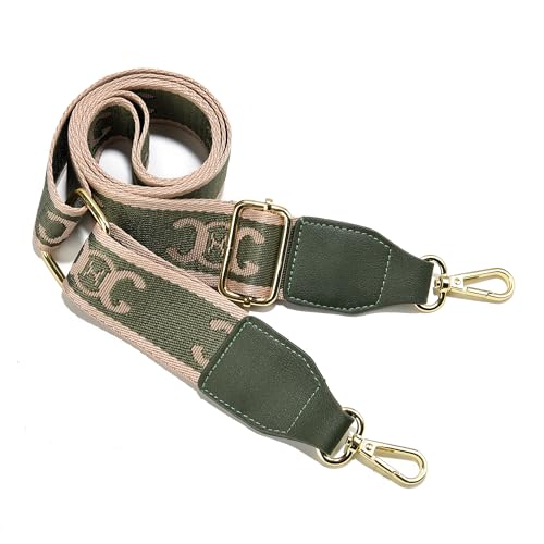 Image of Purse Strap Wide Replacement Crossbody Bag Straps, 1.5 inch Canvas Handbag Shoulder Strap, Adjustable Tote Belt(Gold Hardware