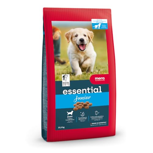 MERA Essential Junior Welpenfutter Trockenfutter 2kg | Hundefutter Trocken für Welpen Aller Rassen & Größen | Omega-3 und Omega-6 für Haut & glänzendes Fell | Dry Dog Food