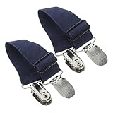 ULTECHNOVO 2 Stück Elastische Verstellbare Hosenbein Clips aus Metall Multifunktionale Fixierclips für Herren und Damen als Pant Keeper für Outdoor Radfahrer und Stiefel Bequeme Passform