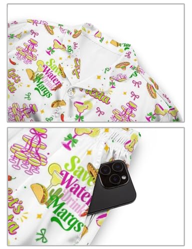 Image of Funny Satin Pajamas Set for Women Button Down Sleepwear Print Pjs Set 2 Piece Short Sleeve Loungewear Gift for Women