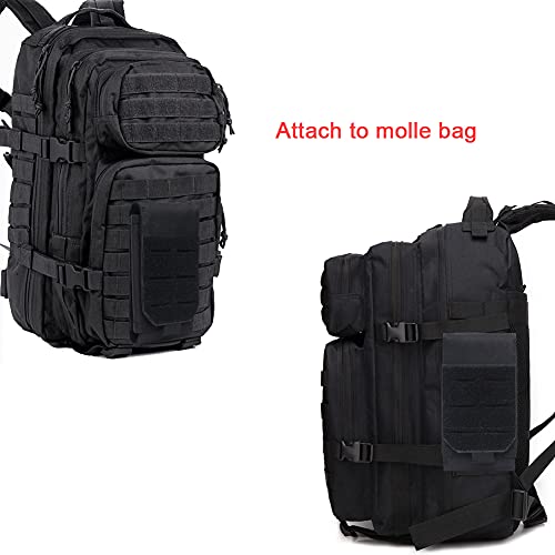 Universal Tactical Molle Mobile Phone Holster Belt Smartphone Strap Pack Utility Military Small Pouch Mini Waist Bag For Iphone 12Promax/12Pro/12/11Promax/11/X/8P/8/7P/7/6 5.5" Phone #TOP2