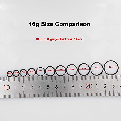Image of FANSING Men Women 316L Surgical Steel Hinged Nose Rings Hoop for Nostril Septum Cartilage Helix Daith Tragus Rook Conch Lip Ear Lobe Piercings