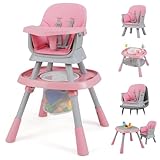 Photo Gallery relax4life all in 1 seggiolone pappa evolutivo per bambini, seggiolone traformabile, set tavolo e sedia, altezza regolabile, vassoio rimovibile e cintura di sicurezza, per neonati 6-36 mesi (rosa) Photo Gallery relax4life all in 1 seggiolone pappa evolutivo per bambini, seggiolone traformabile, set tavolo e sedia, altezza regolabile, vassoio rimovibile e cintura di sicurezza, per neonati 6-36 mesi (rosa)