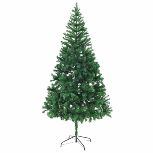 Sapin de Noël pré-éclairé 210 cm avec 910 branches et guirlande LED