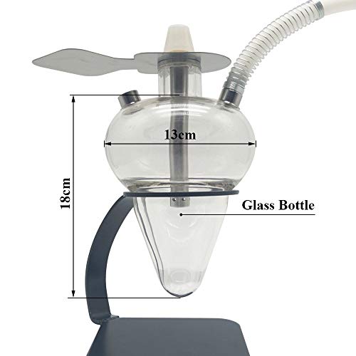 WJMT Deutsche Style Shiftah Set Glasvase Complete Set Hookah Shisha mit Silikon-Hukahnschüssel Seidenhakenschlauch – Bild 5