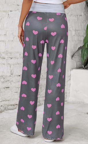 Image of Women Pajama Pants Comfy Lounge Wide Leg Casual Stretch Palazzo Drawstring Pj Bottoms Pants S-3XL