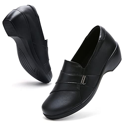 Image of UZB Loafers for Women Dress Shoes Low Heel Slip On Shoes Casual Work Office Dressy Shoes