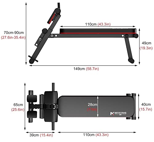Romeinse Stoel In Hoogte Verstelbare Zitbank/Romeinse Stoel/Achterbank, Krachttrainingsmachines met Antislip Stuur, Opklapbare Halterbank - Image 8