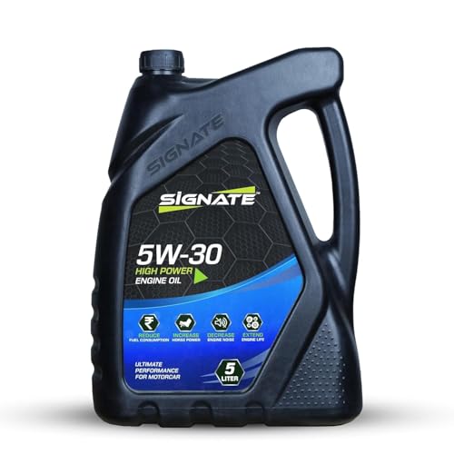 Image of Signate 5W30 Car Engine Oil for Petrol, CNG and Diesel Car 5L, Synthetic Engine Oil for Cars, Anti-Wear Car Engine Oil for Reduced Maintenance Cost, 5L