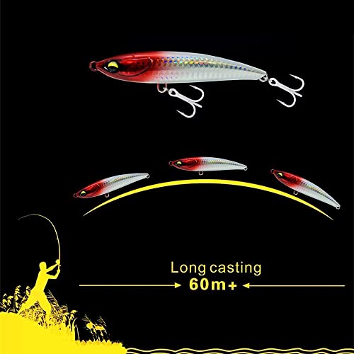 Foto von Comcapy 1 STÜCK 103mm 30g Sinking Bleistift Angelköder Long Casting Wobbler Künstliche Harte Köder Salzwasser Winter Seefischköder (Color : 05, Size : 103mm 30g)