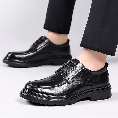 Men's Breathable Leather Dress Shoes for Business & Casual, Comfortable Genuine Cowhide, Wedding Groom Shoes Flexible Rubber Sole for Men4