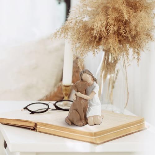 DIBALIYI Engel Hundefiguren, Engel Hunde Freundschafts Gedenkstätten, Schutzengel Engel Figur, Hundegeschenke für Hundeliebhaber, Gedenkgeschenke für Den Verlust Geschenke Mehrfarbig Thanksgiving