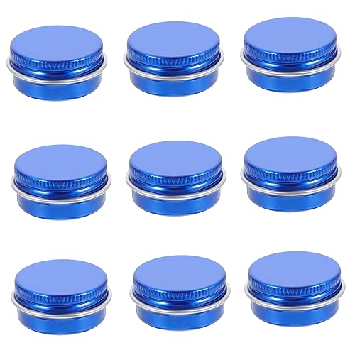 VICASKY Metal Candle Jars Lids Small Jars Lids Portable Aluminum Tins 10pcs Pack for Travel