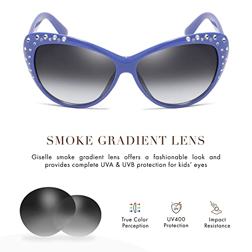 Image of Giselle Kids AGE 6-14 Rhinestone Cat Eye Sunglasses