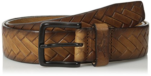 Tommy Bahama Men's 100% Leather Braid Belt, Tan Terry, 36