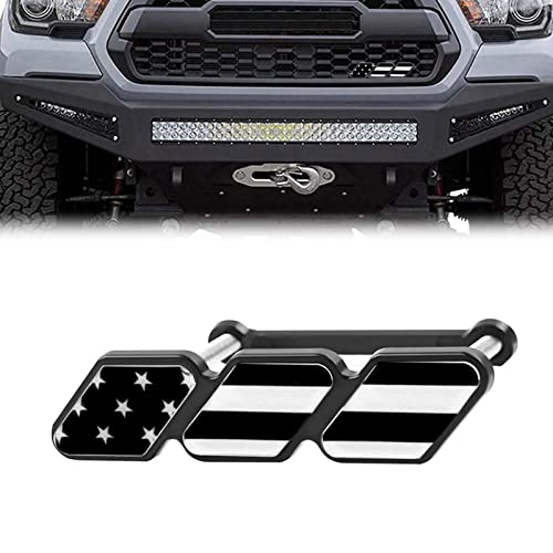 Image of 1 PC Grille Decor Badge, 3 Color Upgrade Emblem, Compatible with Toyota 4Runner Tacoma Tundra (American Flag Black)