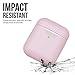 KeyBudz AirPods 2 & 1 Case [Front LED Visible] Protective Silicone Cover and Skin Compatible with Apple AirPods (Without Carabiner, Pretty in Pink)