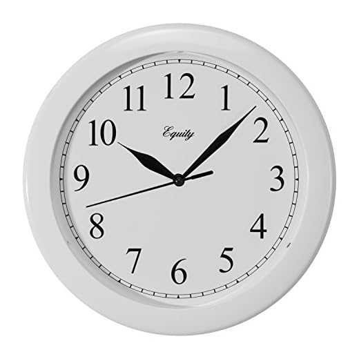 Equity by La Crosse White 10" Basics Quartz Analog Wall Clock