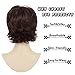 Sallcks Short Layered Wig for Women Brown Natural Fluffy Synthetic Hair Replacement Wig for Daily Party Halloween