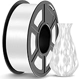 JAYO 3D Printer Silk PLA Filament 1.75mm, Silk White 1.1KG Spool, Shiny Smooth Surface, High Dimensional Accuracy ±0.02mm, Easy to Print for Most FDM 3D Printers.